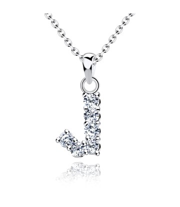 Necklace Silver J Shape SSLPE-J